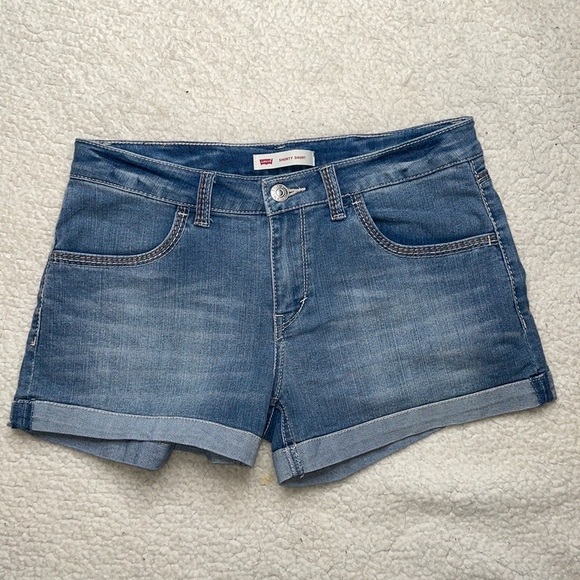 Levi’s Shorty Shorts Stretch Denim Comfy Strechy Size 16 Reg - Picture 6 of 6